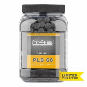 Umarex Practice PLB Rubber Synthetic Balls T4E .68 Grey 500 Ammo Pellets