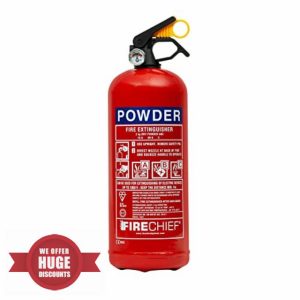 Multi Purpose Powder Fire Extinguisher – Ready to Use in Seconds – 2kg ABC Fire Extinguisher for Home & Kitchen Use – 5 Year Guarantee – Firechief Portable Extinguisher for Garages