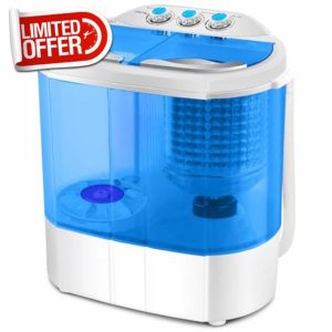 Display4top Electric Mini Portable Compact 3.6KG Capacity Washer Washing Machine Spin Dryer Laundry(Blue)            [Energy Class A]