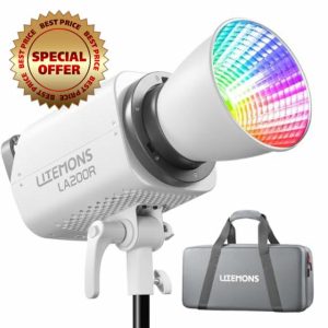 Godox Litemons LA200R K1 RGB LED Video Light 200W CCT 1800K-10000K Bowens Mount with NFC Support App Control CRI 95+ TLCI 94+ (LA200R K1)