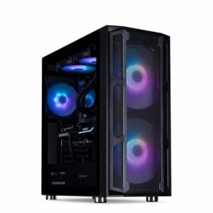 HORIZON Gaming PC Tower | Ryzen 7 5700X | RTX 4070 SUPER 12GB | 32GB 3200Mhz RAM | 2TB NVME SSD | 750W GOLD PSU | AIO Liquid Cooler | ARGB Black Gaming Computer Case | WiFi | Windows 11 - [NEW 2024]