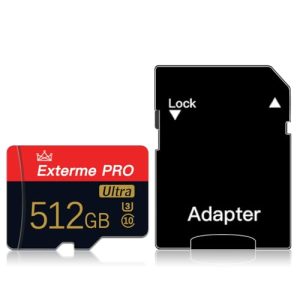 512GB Micro SD Card Class 10 Memory Card 512GB with SD Adapter TF Card High Speed Mini SD Card for Smartphone