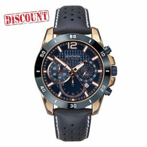Sekonda Mens Solo 44mm Sport Chronograph Quartz Watch with Date Window 50m Water Resista