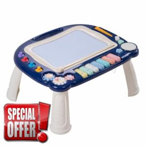 Warmiehomy Magnetic Drawing Board 40x33cm Drawing Pad for Kids with Handle & Stand
