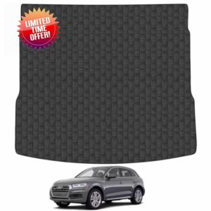 CAR MAT CO Boot Liner for Audi Q5/ SQ5 (2017-Onwards) Heavy Duty Rubber Tailored Fit Car Boot Mat Protector Dog Friendly Black Custom Fitted Premium Dirt