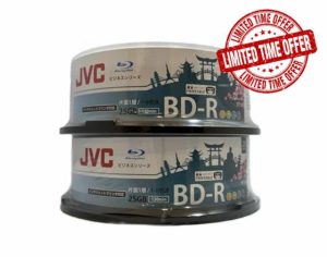 50 -Pack BD-R Disc Blu Ray 1-6 25GB Capacity 130 Minutes Inkjet Printable