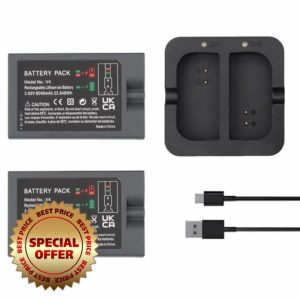 OPAHUTER 2PCS 3.65V 6040mAh 22.046Wh Rechargeable Batteries Pack for Ring Video Doorbell