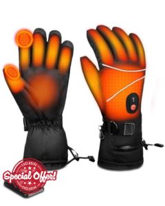Lorrtta Heated Gloves for Men Waterproof Windproof Heated Gloves for Women 3 Speed Heat Adjustable Usb Heated Gloves Rechargeable with Touch Screen For Outdoor Motorcycle Cycling Skiing Gifts Winte