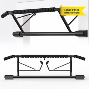 Door Frame Pull Up Bar Doorway Fits 70-92cm Width 12-21cm Depth Door Frame Fitness Chin-Up Bar Frame for Home Gym Exercise with Padded Handles Bar No Drilling No Screws No Assembly Foldable for Home