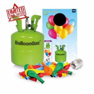 Helium Bottle with 20 Colourful Balloons and String for up to 20 Balloons 0.14 m³ Balloon Gas Se