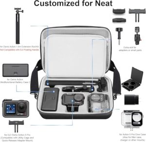 DJI Action5 Pro Accessories Protector Compact Hard Carry Bag Portable for Travel