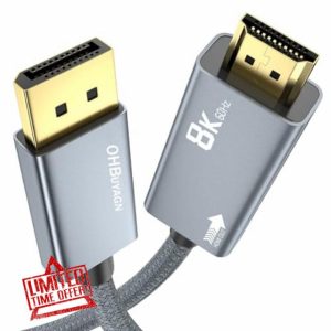 OHBUYAGN 8K DisplayPort to HDMI Cable