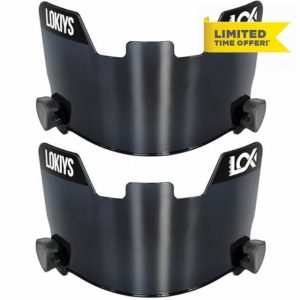 LOKIYS 2Pcs Football Visor - for Youth Football Helmets & Adult Football Helmets
