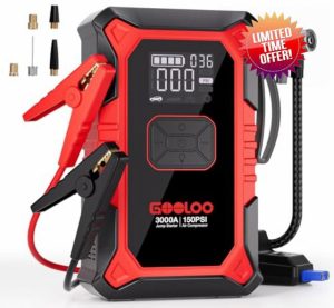 GOOLOO A3 Jump Starter with Air Compressor