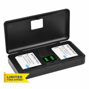 CITYORK EA-BP70A Camera Replacement Battery 2-Pack with Dual Battery Multi-Functional Charger Case for Samsung BP-70A ES73 ES74 PL80 PL100 Camera