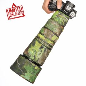 CHASING BIRDS Camouflage Waterproof Lens Coat for NIKON Z 180-600mm f/5.6-6.3 VR Rainproof Lens Protective Cover (Jungle Camouflage