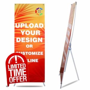Custom Banners Personalised X Banner Stand Vinyl Custom Banner For Business Retractable Large Banners And Signs Customise Customisable Vertical Pop Up Banner Event Dispaly Photo Logo Banner Holde