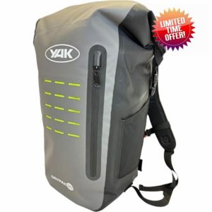 Yak Kayak & Kayaking - Drypak 30L 30 Litre Capacity Backpack - Grey - Unisex - Contoured back panel for comfo