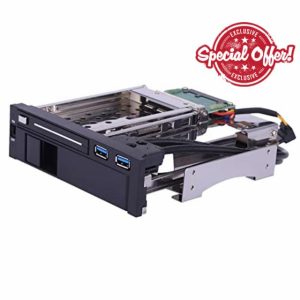 KOSINGNA Dual Bay 3.5" 2.5" Inch SATA III Hard Drive HDD & SSD Tray Caddy Internal Mobile Rack Enclosure Docking Station with USB 3.0 Port Hot Swap