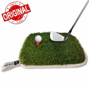 GGINNOVATIONS Golf Practice Mat 40x30 cm Lightweight Portable – Realistic Turf for Indoor & Outdoor Training – Perfect Golf Mat for Winter & All-Season (Bonus gift: 1 tee for Driver)