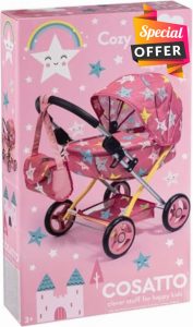 U.saf Cosatto Wonder Unicorn Rainbow Stars Doll's Pram – Where Playtime Meets Imagination in Every Magical Ride