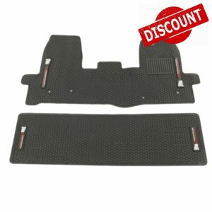 UK Custom Covers RM456-922 Tailored Rubber Front & Rear Floor Mats Heavy Duty Black - To Fit Ford Transit Van MK8 (2014 Onwards)