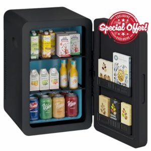 smilesun Mini Fridge 22Liter/30 Cans Cooler and Warmer Portable Mini Fridge for Bedroom with Adjustable Shelves