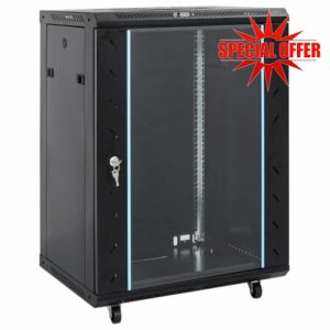 idaXL 15U Network Cabinet - 19" IP20 Rack - Cold-Rolled Steel - Lockable - 53x40x80cm