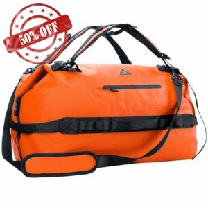 Haimont Waterproof Dry Bag 60L Roll-Top Duffle Backpack with Adjustable Style Straps for Canoeing