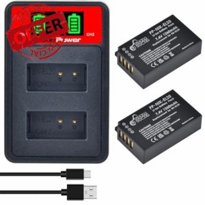 Pickle Power 2pcs EN-EL20 EN-EL20a Battery and Dual Battery Charger LED Display for Nikon Coolpix P1000