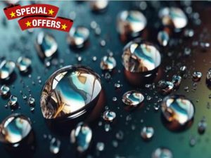 DEENZ 60X52Cm Reflections in a Drop Universal Hob Cover Plate Tempered Glass Worktop Saver Dishwasher Safe 5mm All Types Of Cookers (Hob Cover 4 Foots)