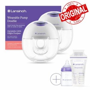 Lansinoh Wearable Electric Breast Pump Bundle - 4 Pumping Modes