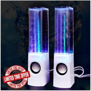 Gikfun USB 7 Colour LED Water Speaker with Dancing Fountain Light Show Sound Effect Speaker for Computer