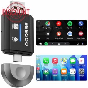 ESSGOO Wireless CarPlay Adapter uk for A-pple CarPlay & Android Auto