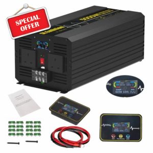 SL Euthtion 5000W/10000W(Peak) Pure Sine Wave Duty Car Power Inverter 50HZ 12V DC to 230/240V AC with LCD Display
