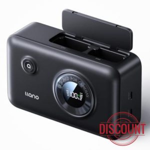 llano 2-in-1 NP-W235 Dual Fast Camera Battery Charger with Built-in 12400mAh Power Bank