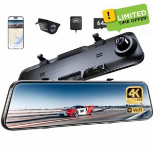 4K WiFi Rear View Mirror Camera