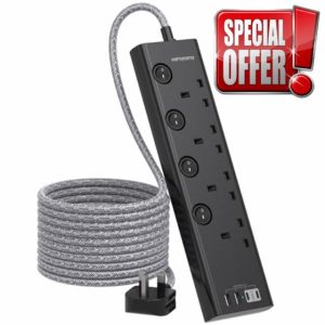 3M Black Extension Lead