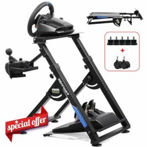 GTPLAYER Steering Wheel Stand for G25 G27 G29 G920 Foldable Racing Wheel Stand with Adjustable Height/Angle