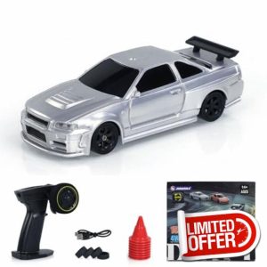 wheelfun 1/43 Ready to Run Race Car Gyro Drift Car 4WD Traffic Cones Mini Model