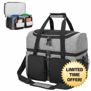 HEDUGO Bowling Ball Bag 2 Ball - Double Bowling Ball Bag with 2 Side Pockets
