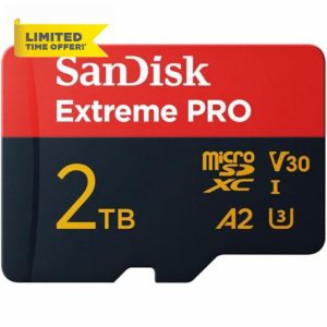 SanDisk 2TB Extreme PRO micro SD card + SD adapter