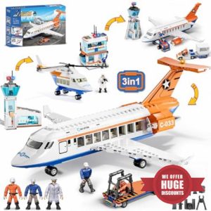 City Passenger Airplane Building Set for Boys