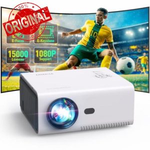 YUZINO Mini Projector【Electric Focus/Keystone/Zoom】15000L Full HD 1080P Portable Projector with WiFi and Bluetooth