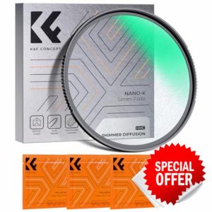 K&F Concept 67mm Shimmer Diffusion 1 Filter Glimmer Effect Multi Coating Optiacl Glass Lens Filters (Nano-K Series)