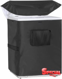 MLordoarf Chest Freezer Cover | Chest Freezer Cover Deep Freezer Covers Waterproof UV Protection Top with Zipper | for Outside Indoor Beverage Refrigerator-Suitable