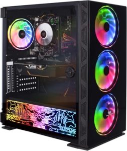 Veno Scorp Gaming PC AMD Ryzen 5 4500 Processor RX 550 4GB Graphics Card -16GB 3200MHz Ram - 512GB NVMe SSD - 550W PSU - Windows 11 - WiFi - Neonzilla 4