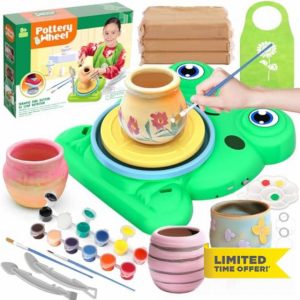 Kids Pottery Wheel Kit - Full Pottery Painting Kit for Kids