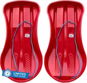 OptiProducts® Heavy Duty Large Unisex Children & Adults Snow Sledge Toboggan Sledge Rope Sled Play Snow Ice Select your color Choice