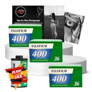 35mm Film Bundle with Fujifilm 400 35mm Film Colour 36 Exposures x3 and Clikoze Camera Photography Tips Card